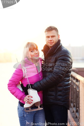 Image of Figure skater girl and her boyfriend