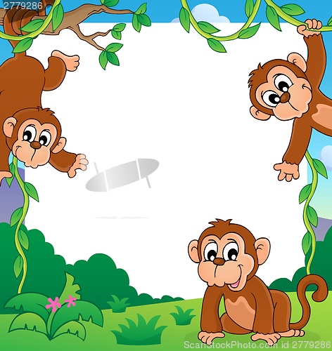 Image of Monkey thematic frame 1