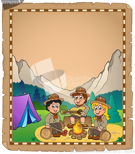 Image of Children scouts theme parchment 2