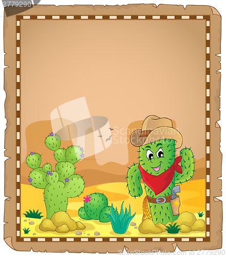 Image of Parchment with cactus theme 1