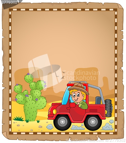 Image of Parchment with car and traveller 4