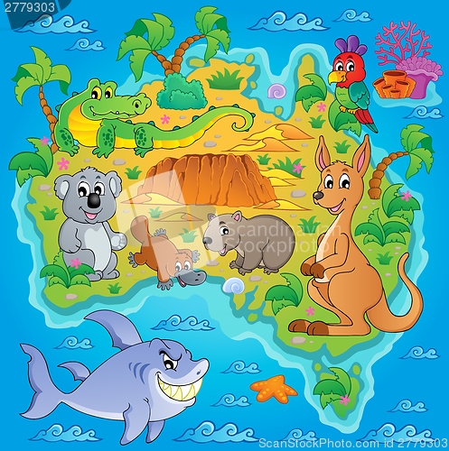 Image of Australian map theme image 1