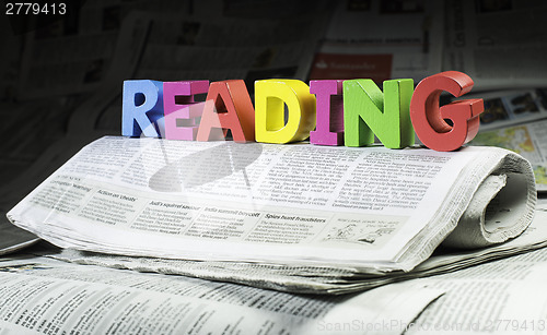 Image of Word reading on newspaper