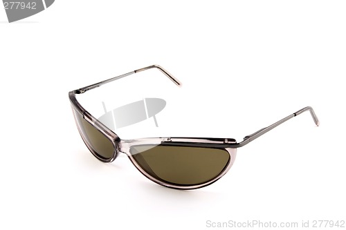 Image of Brown sunglasses on white background