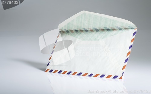 Image of Vintage envelope on white background. 