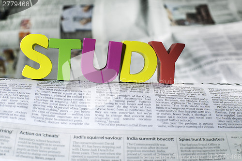 Image of Word study on newspaper page