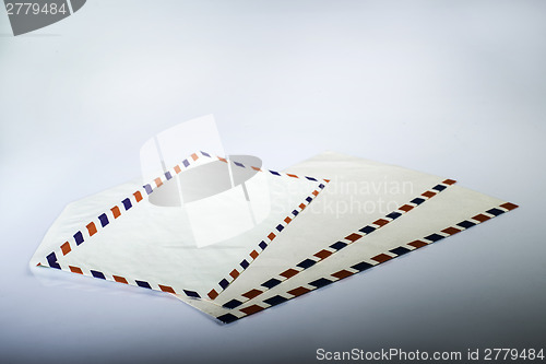 Image of Vintage envelope on white background. 