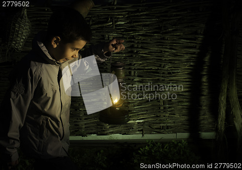 Image of Child walk in the darkness