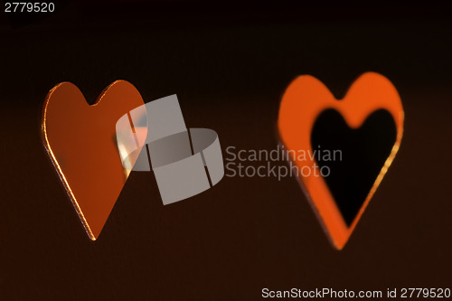 Image of Candles and heart shapes