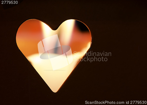 Image of Candles and heart shapes