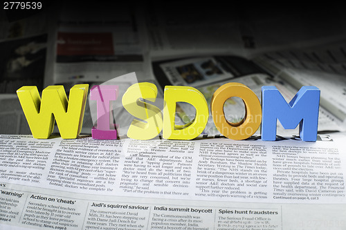 Image of Word wisdom on newspaper