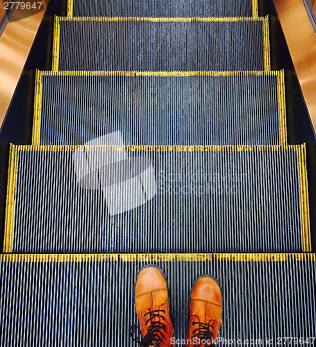 Image of Escalator going down