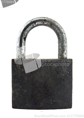 Image of metal padlock on