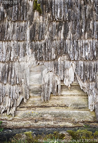 Image of plank wall of old wind mil