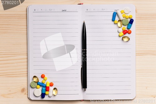 Image of Pills and paper