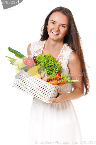 Image of Woman with vegetables