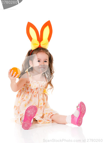 Image of Girl with rabbit ears