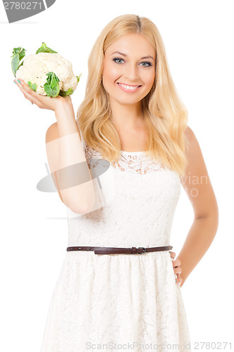 Image of Woman with vegetable