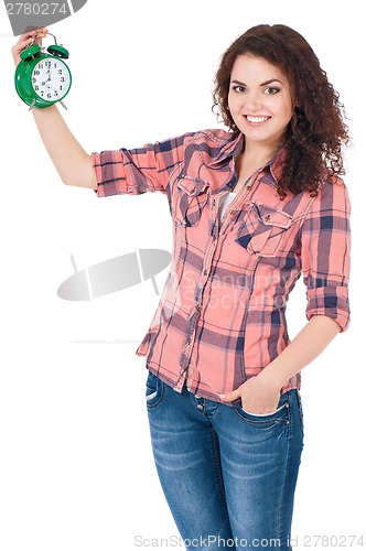 Image of Girl with alarm clock