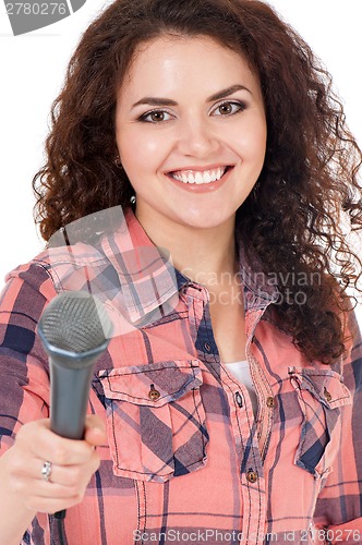 Image of Young woman reporter