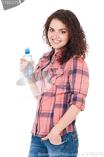 Image of Girl with bottle of water