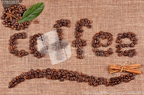 Image of Text of coffee beans