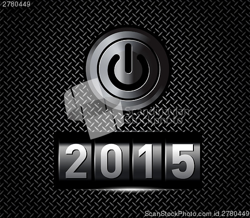 Image of New Year counter 2015 with power button