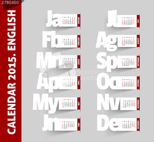 Image of Simple 2015 Calendar.