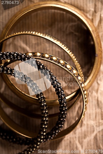 Image of golden vintage bracelets 