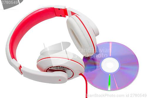 Image of Vivid classic wired headphones and compact disc