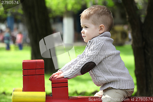 Image of 2 years old Baby boy on playground