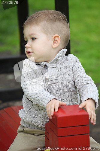 Image of 2 years old Baby boy on playground