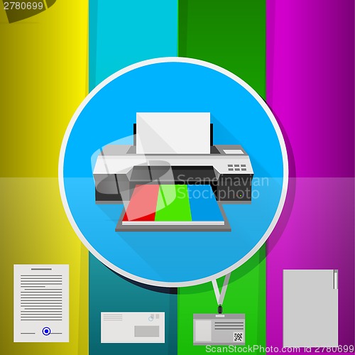 Image of Flat illustration of office