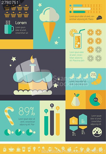 Image of Food Infographic Template.