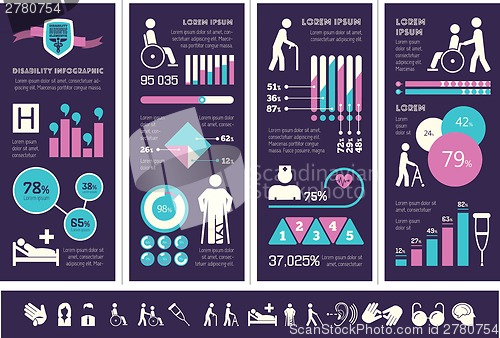 Image of Disability Infographic Template.