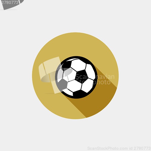 Image of Vector soccer ball flat icon