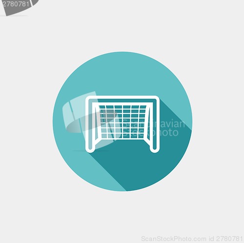 Image of Soccer goal flat icon
