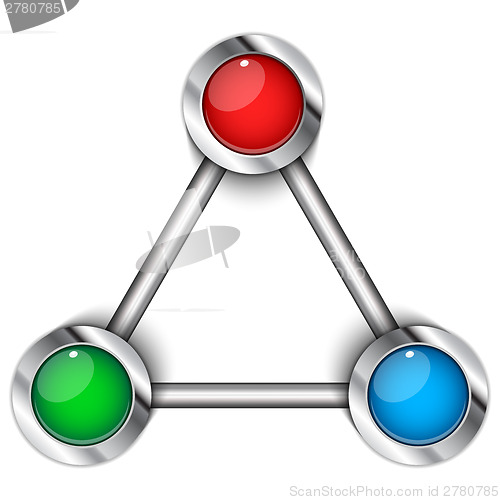 Image of Connection Dots Colorful Circles