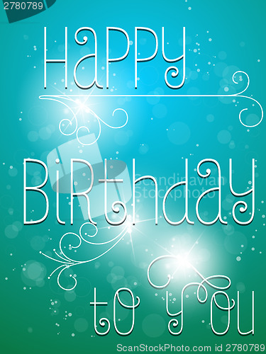 Image of Happy Birthday Colorful Background Card