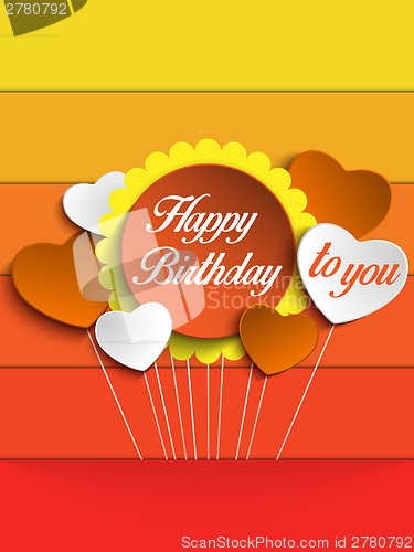 Image of Happy Birthday Colorful Background Card