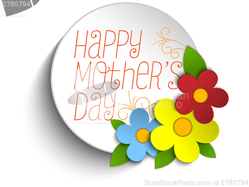 Image of Happy Mothers Day Card with Flowers