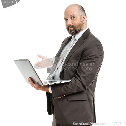 Image of business man notebook