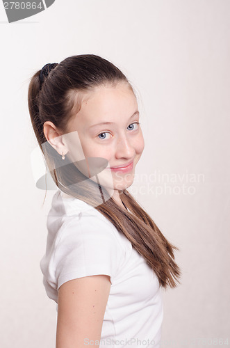 Image of Portrait a girl of twelve