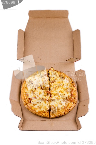 Image of Pizza In The Card Board