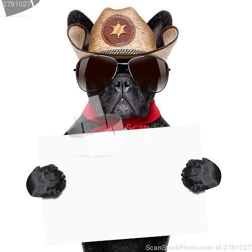 Image of cowboy dog