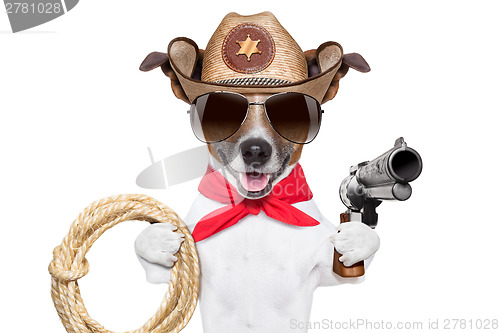 Image of cowboy dog