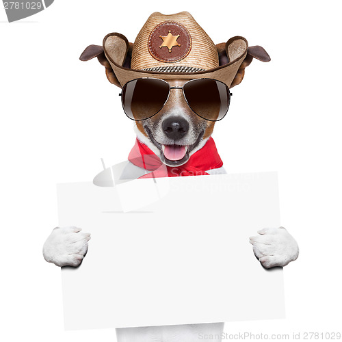 Image of cowboy dog