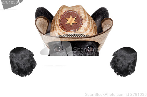 Image of cowboy dog