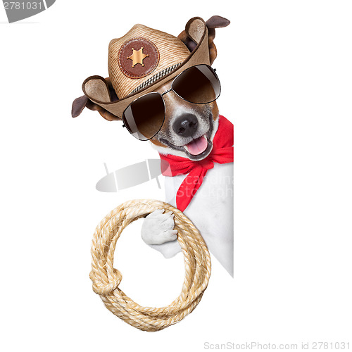 Image of cowboy dog