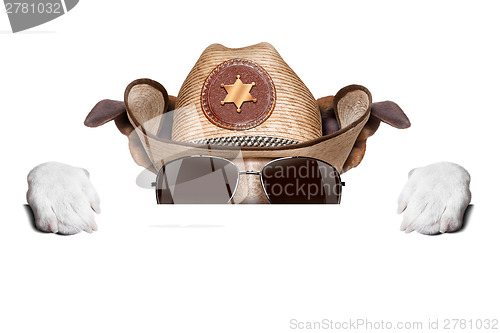 Image of cowboy dog